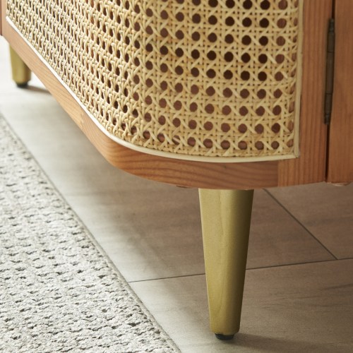 Curved rattan sideboard deals